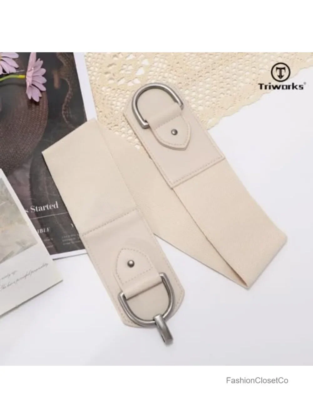 Wide Stretch Belt for Dresses Vintage Chunky Buckle Women Waist Belt